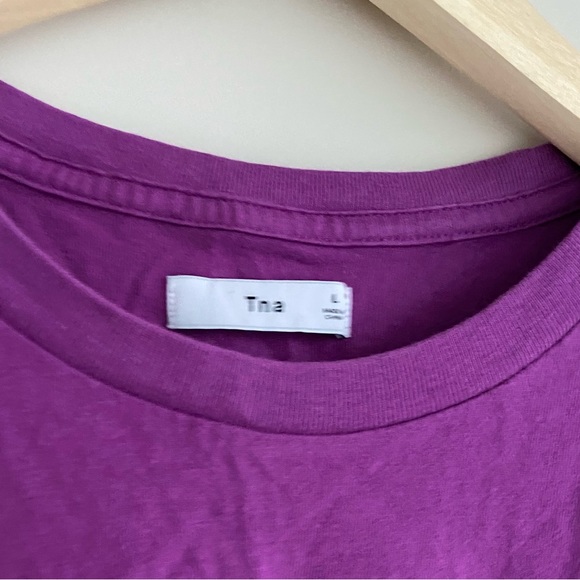 TNA Purple Logo Crop T-shirt Short Sleeve - Picture 4 of 5